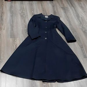 Black wool suit dress